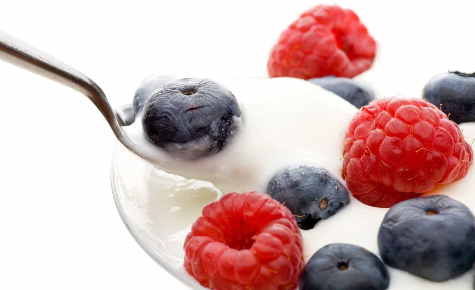 yogur con frutos del bosque