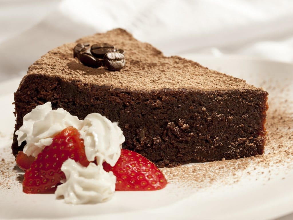 Torta de chocolate con cafe