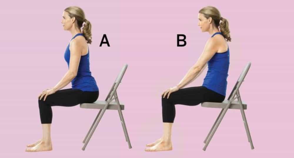 Chair yogar en la oficina - Circulos de cadera