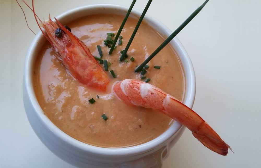 Menú navideño saludable crema marisco