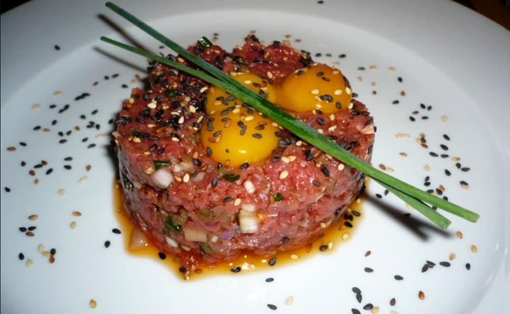Menú navideño saludable steak tartar