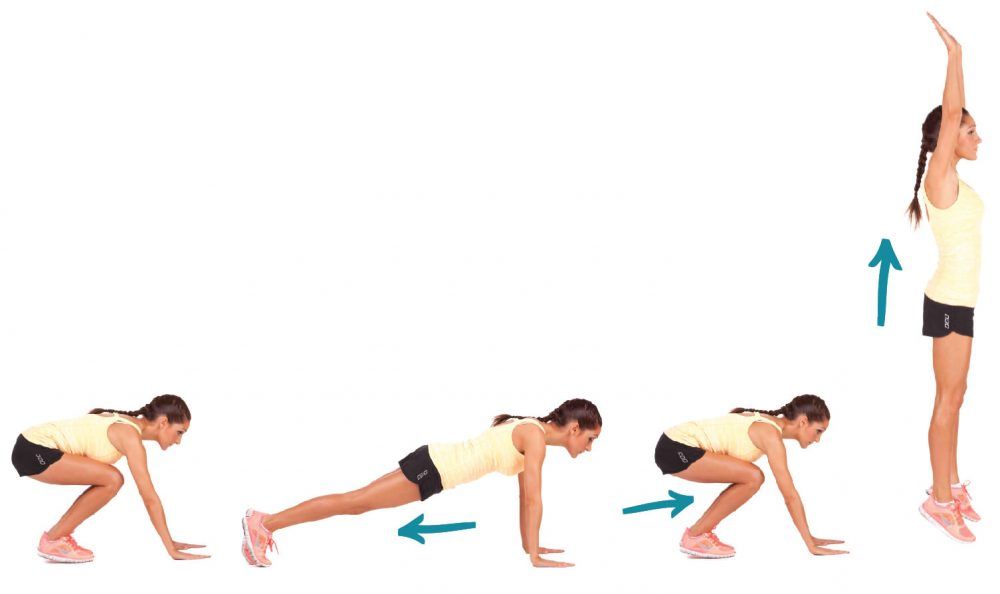 Otro ejercicio que quema muchas calorías son los Burpees