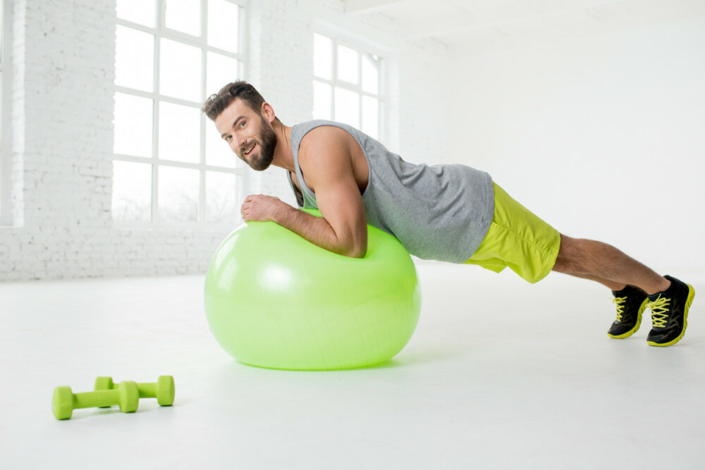 Extensión de abdominales con fitball