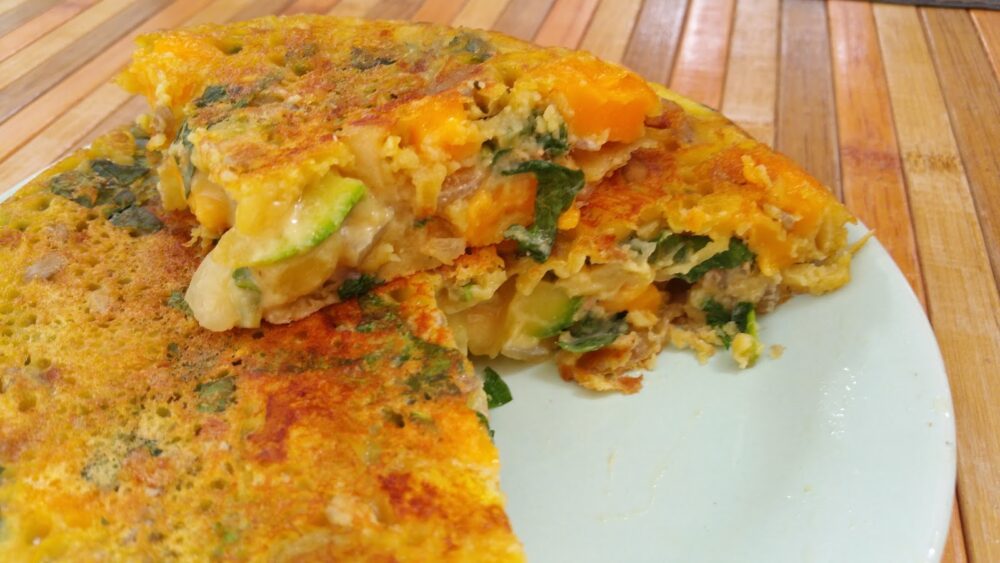 Cómo hacer una tortilla sin huevo de calabacín