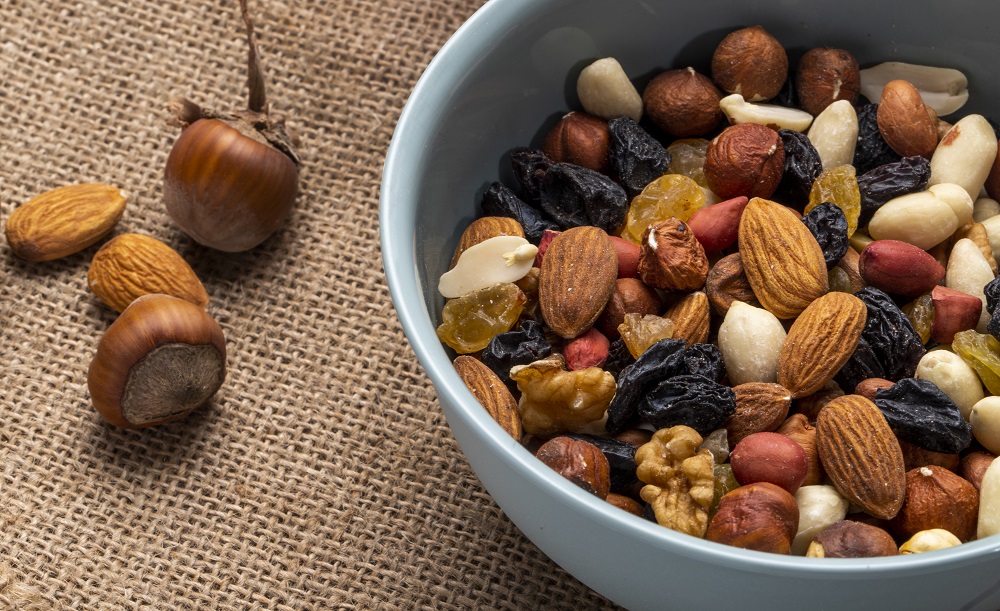 Frutos secos en dieta vegana cetogénica