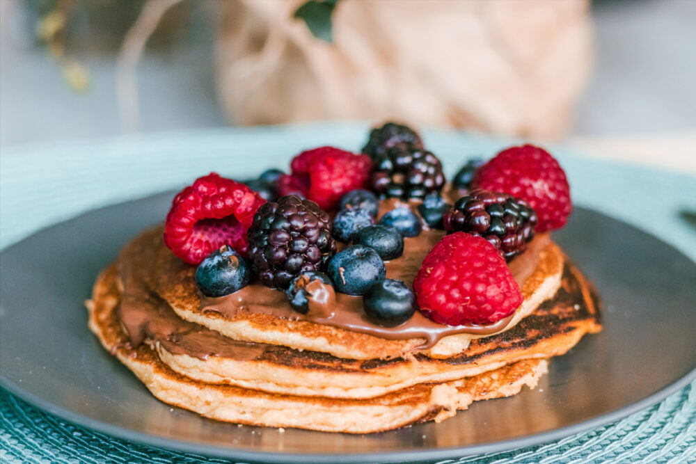 Pancake con frutos rojos