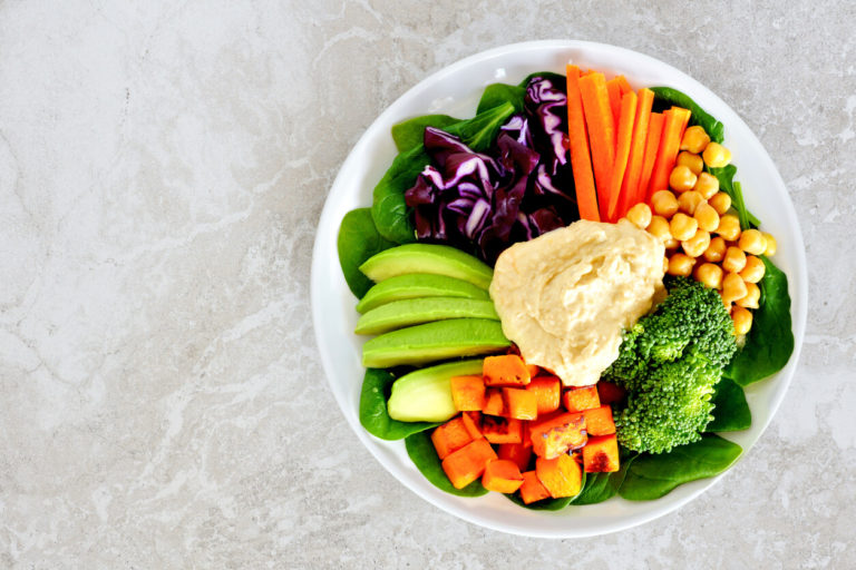 hummus con verduras