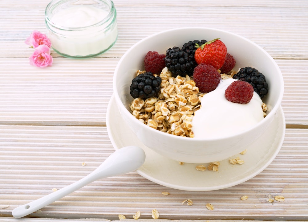 Yogur con frutas